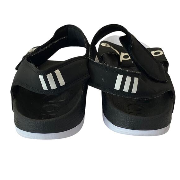 Adidas Black and White Adilette Sandal 'Core Black' Sandals Size 8 - Picture 4 of 7